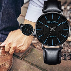 men's watch business alloy belt watch simple scale color needle quartz watch