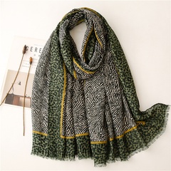 new style cotton and linen hand-feel scarf zebra print leopard print herringbone travel sunscreen shawl silk scarf