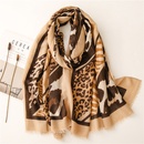 soft cotton and linen scarf diagonal leopard zebra pattern loose beard printing travel sunscreen shawl silk scarfpicture28