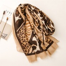 soft cotton and linen scarf diagonal leopard zebra pattern loose beard printing travel sunscreen shawl silk scarfpicture32