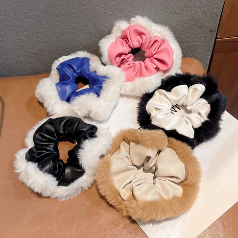 Koreas neuer PU-Leder-Haarring-Imitat aus Kaninchenhaar, das Haargummis näht's discount tags