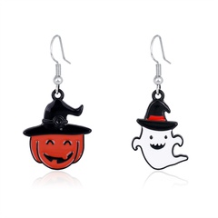 new European and American Halloween funny creative magic hat pumpkin ghost earrings holiday cartoon earrings