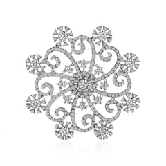 broche de flores retro creativo broche de mujer con diamantes de aleación