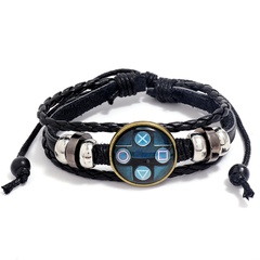 beaded leather bracelet retro simple multi-layer woven pull adjustment bracelet