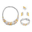 nouvelle mode simple alliage premier collier et boucles d39oreilles ensemble de bijoux de mariage de marie en quatre picespicture7