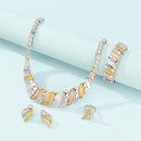 nouvelle mode simple alliage premier collier et boucles d39oreilles ensemble de bijoux de mariage de marie en quatre picespicture9