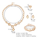 nouvelle mode simple alliage premier collier et boucles d39oreilles ensemble de bijoux de mariage de marie en quatre picespicture10