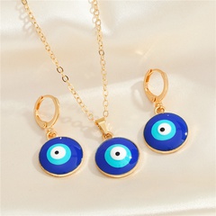 nouveaux bijoux yeux bleu foncé créatif boucles d'oreilles oeil turc chaîne de la clavicule