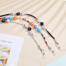 explosion models dice mask chain hanging neck glasses chain mask rope hanging chain necklace colorful rice bead chainpicture2