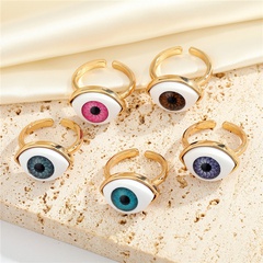 cross-border new jewelry personality Demon Eye Necklace Ring Adjustable Geometric Pendant Index Finger Ring