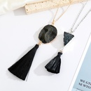 geometric resin necklace dark simple pendant tassel sweater chain autumn and winter new chainpicture8