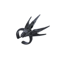 exaggerated personality Gothic black dragon ring punk alloy open animal ring cross-border jewelry