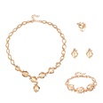 nouvelle mode simple alliage premier collier et boucles d39oreilles ensemble de bijoux de mariage de marie en quatre picespicture12