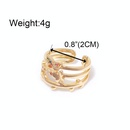 crossborder personality multilayer geometric butterfly shape ring copper inlaid zircon retro index finger ringpicture13