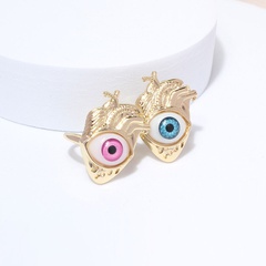 Devil's Eyes Fashion Personality Eye Ring Copper Gold-plated Oil Drop Opening Adjustable Ring