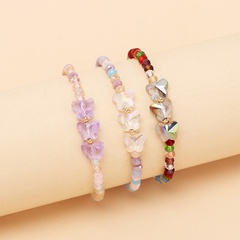 color crystal butterfly smiley face sun flower bracelet necklace niche jewelry