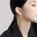 Asymmetric full diamond bear earrings Korean temperament wild new earringspicture9