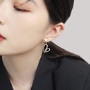 Asymmetric full diamond bear earrings Korean temperament wild new earringspicture10