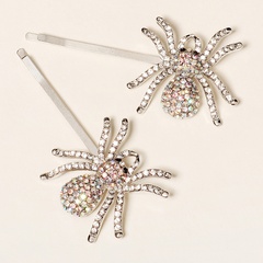 personality funny rhinestone bangs clip carnival banquet dress up spider hairpin