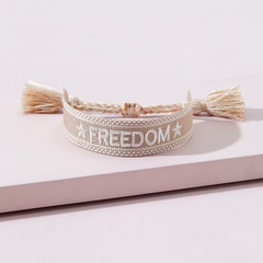 Fashion Jewelry Bohemian Style Braided Rope English Letter Bracelet