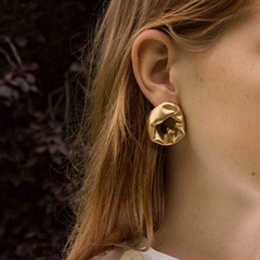 Fashion Jewelry Simple Metal Irregular Stud Earrings