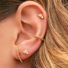 bijoux fantaisie boucles d'oreilles simples en métal simples boucles d'oreilles abeille ensemble de boucles d'oreilles clip d'oreille