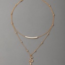 Europischer und amerikanischer grenzberschreitender neuer kreativer Schmuck goldene geometrische mehrschichtige Halskette schlangenfrmige doppelschichtige Halskettepicture15