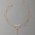 Europischer und amerikanischer grenzberschreitender neuer kreativer Schmuck goldene geometrische mehrschichtige Halskette schlangenfrmige doppelschichtige Halskettepicture18