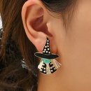 exaggerated alloy diamondstudded Halloween witch earrings retro oil dripping character style earrings earringspicture3