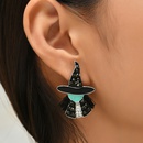 exaggerated alloy diamondstudded Halloween witch earrings retro oil dripping character style earrings earringspicture7