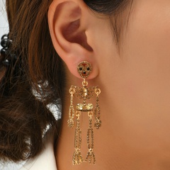 European and American alloy diamond-studded skeleton earrings fashion trend earrings