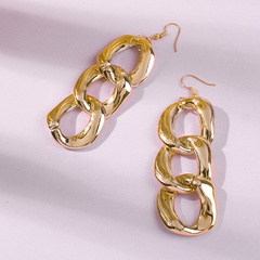 simple European and American exaggerated hollow chain earrings