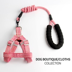 hot-selling pet leash dog chest harness for small and medium-sized dogs round rope chest back traction supplies wholesale