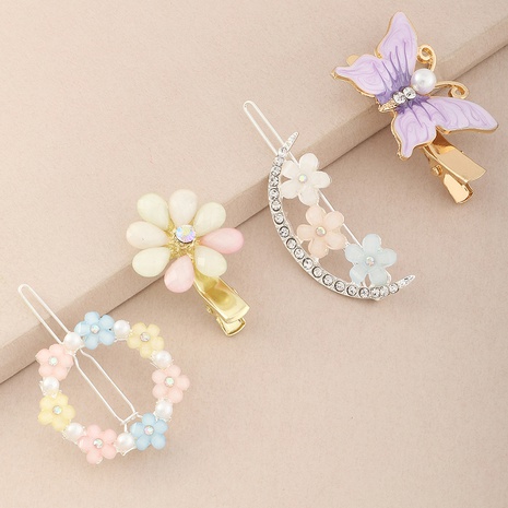 Acrylic Acetate Flower Hairpin Combination's discount tags