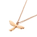 fashion trend stainless steel dragonfly clavicle chain creative personality titanium steel necklacepicture10