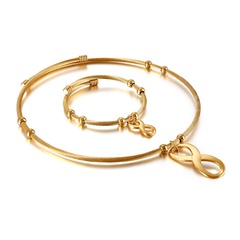New fashion digital 8 collar simple and popular short necklace bracelet set