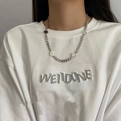 hipster hip-hop stainless steel punk style necklace wild European and American street casual necklace