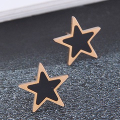 Koreanische Mode einfache glückliche fünfzackige Sterne personalisierte Ohrringe