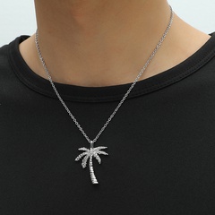 personality fashion coconut tree necklace natural simple small coconut tree pendant tropical island jewelry