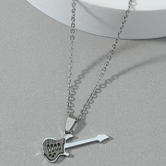 fashion new musical instrument guitar necklace hip-hop rock art young pendant cross-border new products