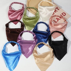 triangle scarf headband beach sunscreen solid color floral stretch headscarf headband elastic band