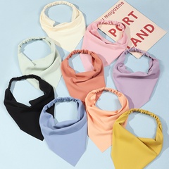 bandeau foulard triangle crème solaire de plage foulard extensible couleur unie bandeau élastique