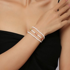 Bracelet de perles de riz multicouches à la main bohème fait à la main, bijoux tissés tendance créative