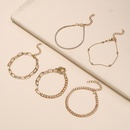 fashion OL bracelet trend OT buckle multilayer popular diamond chain hollow round bead bracelet 5piece setpicture12