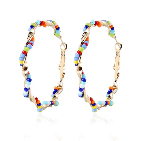 boucles d'oreilles créoles bohème perles colorées en gros Nihaojewelry's discount tags