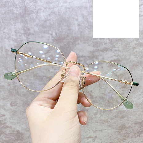 retro irregular polygon frame metal plain glasses wholesale nihaojewelry's discount tags