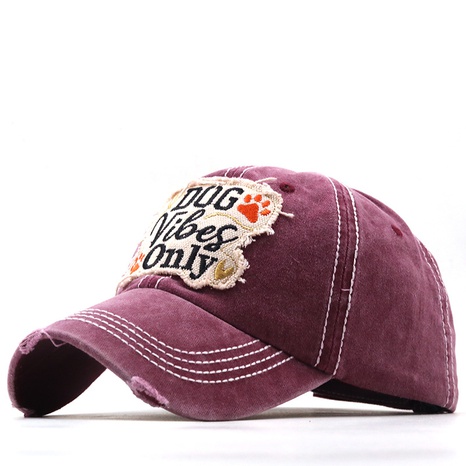 retro letter appliqué embroidery baseball cap wholesale Nihaojewelry's discount tags