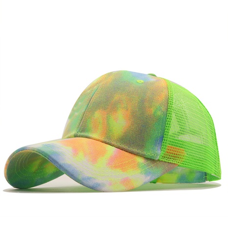fashion tie-dye baseball visor breathable hollow mesh caps wholesale nihaojewelry's discount tags