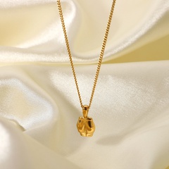 Sexy Buttocks Pendant Necklace Cube 18K Gold Plated Stainless Steel Necklace Fashion Metal Necklace