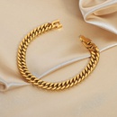 European and American 73mm thick Cuban chain bracelet 18K goldplated stainless steel braceletpicture11